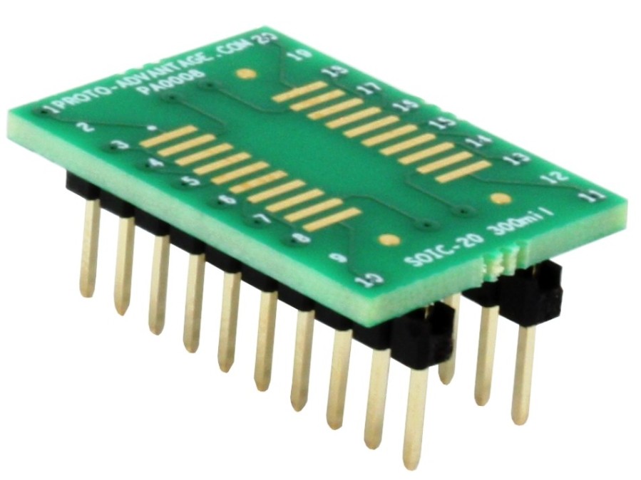 Chip Quik PA0008 - Adaptador SOIC20 a DIP20