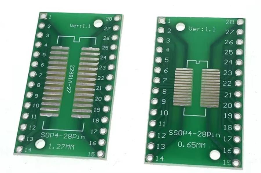 Adaptador SOP28/SOIC28/SO28 + TSSOP28/SSOP28 a DIP28