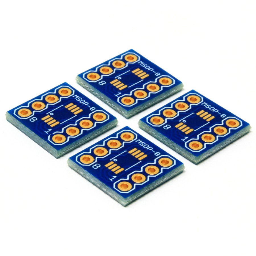Artekit Labs DA-MSOP8-3X3P65 - Adaptador MSOP-8 a DIP8 - 4 Unidades