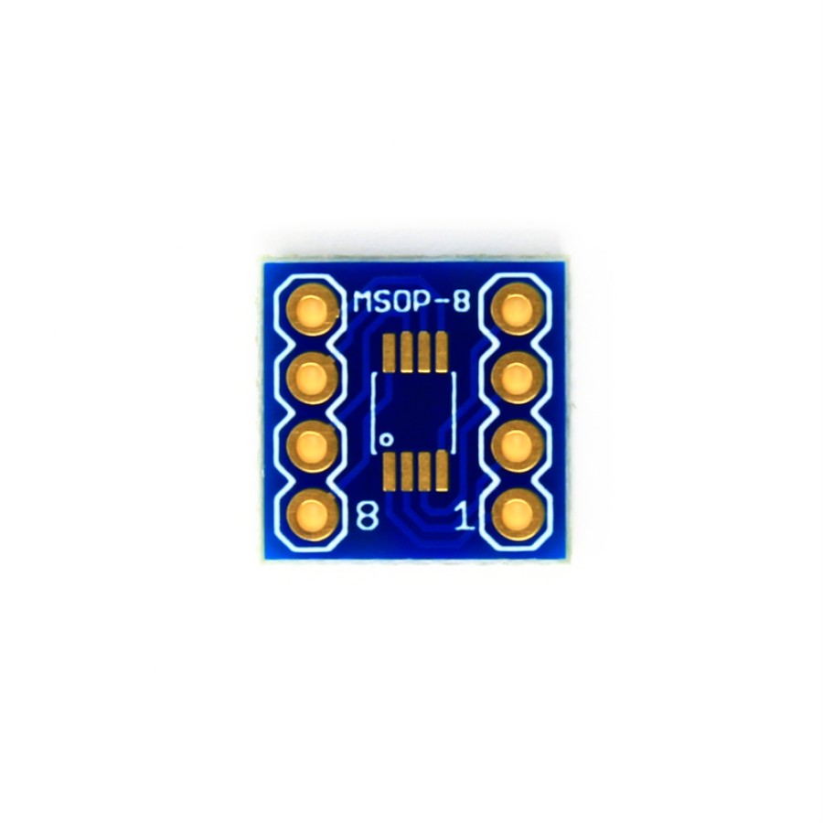 Artekit Labs DA-MSOP8-3X3P65 - Adaptateur MSOP-8 vers DIP8 - 4 Unités