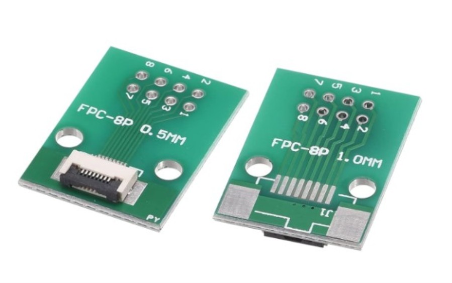 Adaptador FPC 0,5 mm y FFC 1,0 mm a DIP 2,54 mm 8 Pines