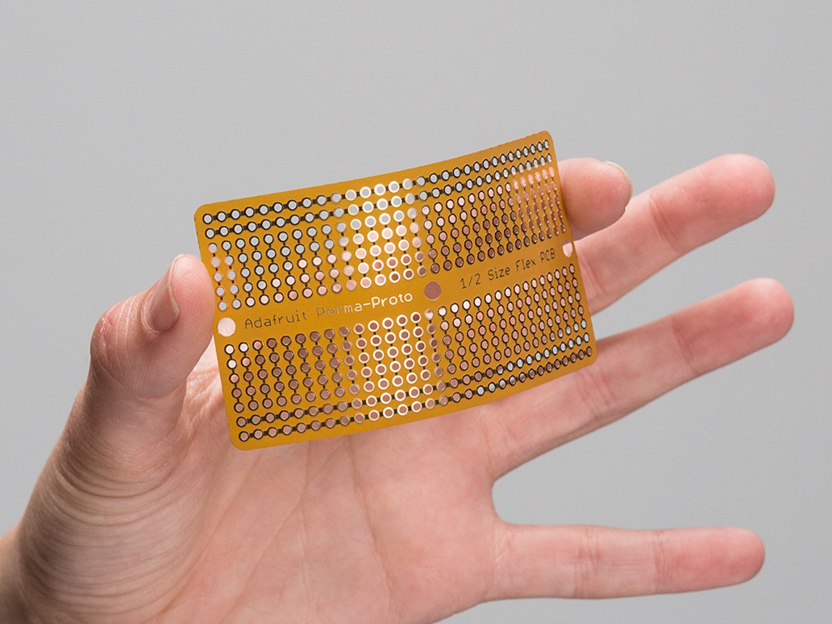 Adafruit Flex Perma-Proto - Half-size - Breadboard Flexível - 2,54 mm - 1518