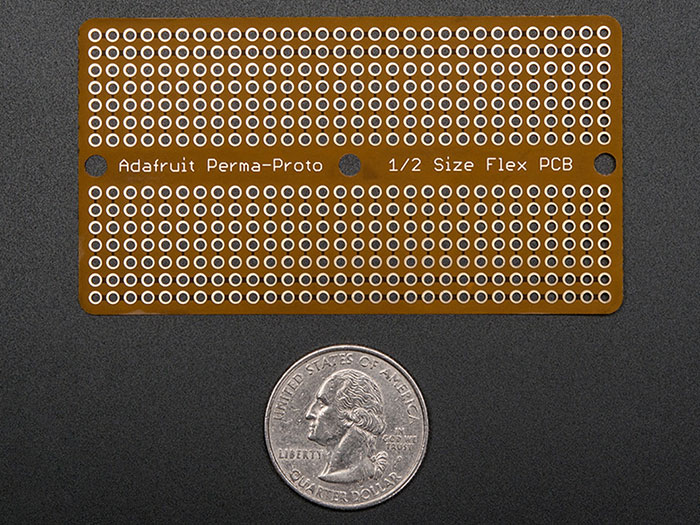 Adafruit Flex Perma-Proto - Half-size - Breadboard Flexível - 2,54 mm - 1518