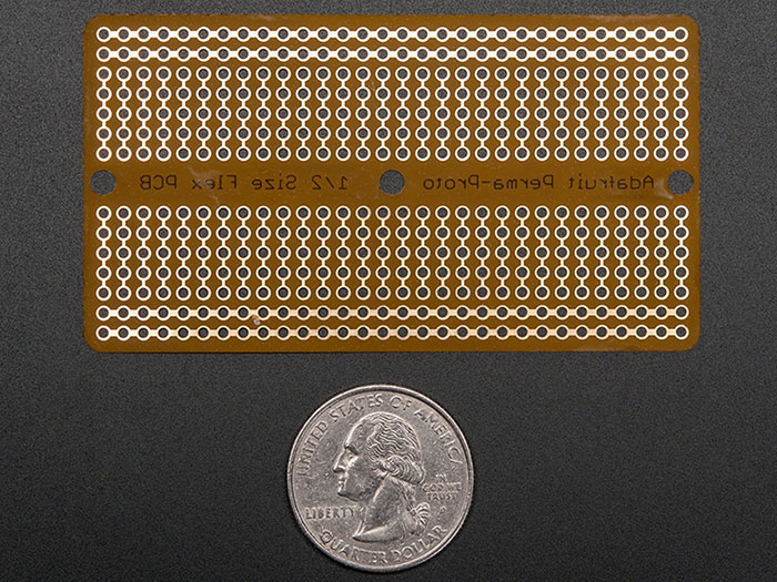 Adafruit Flex Perma-Proto - Half-size - Breadboard Flexível - 2,54 mm - 1518