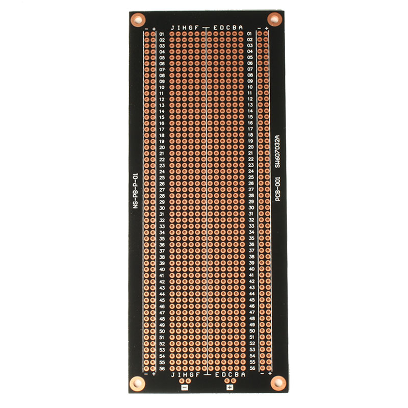 Placa de Fibra de Vidrio Tipo Breadboard 800 Contactos – Paso 2,54 mm