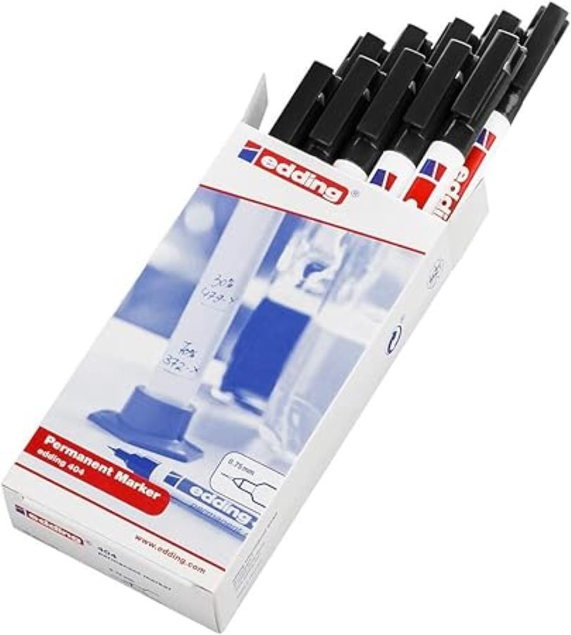 Edding 404 - Permanent Marker with 0.75 mm Tip - 10 Units