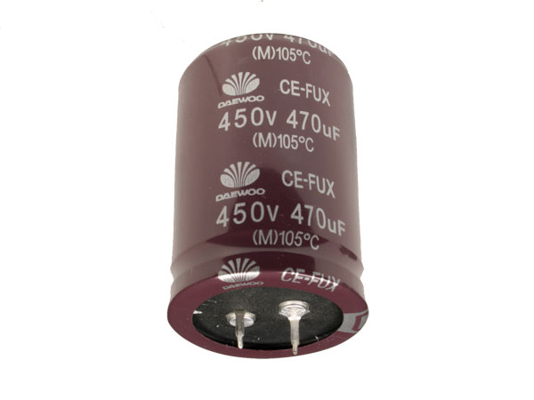 Condensador Electrolítico Radial 470 µF - 450 V - 105°C - SNAP - IN