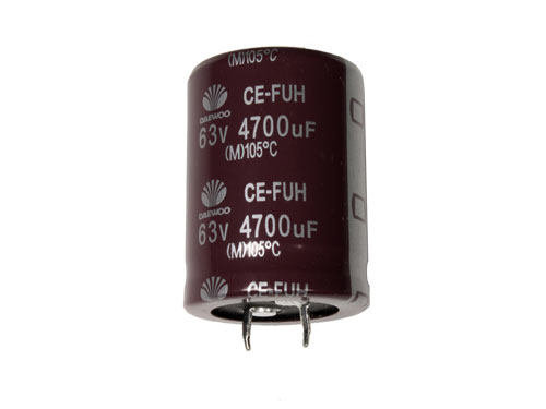 Condensador Electrolítico Radial 4700 µF - 63 V - 105°C