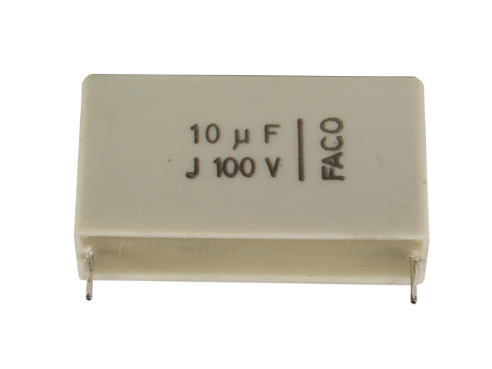 Condensateur MKT Encapsulé 10 µF - 100 V - Raster 37,5 mm