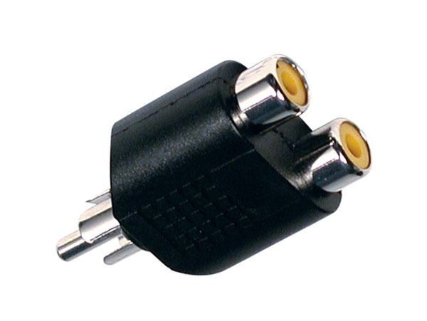 Connecteur Adaptateur RCA Mâle - 2 RCA Femelle