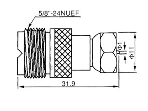 Connecteur Adaptateur F Mâle UHF Femelle