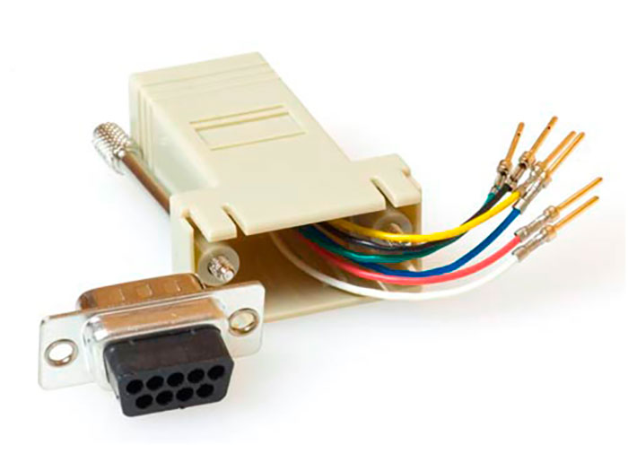 D-sub 9 Pin Male to RJ45 Adaptor - TD09M8