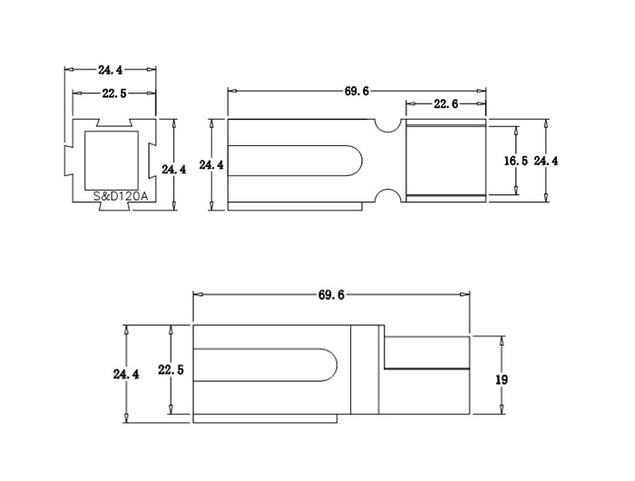 Connecteur de Type Anderson® Powerpole® PP120 - Rouge - AWG4