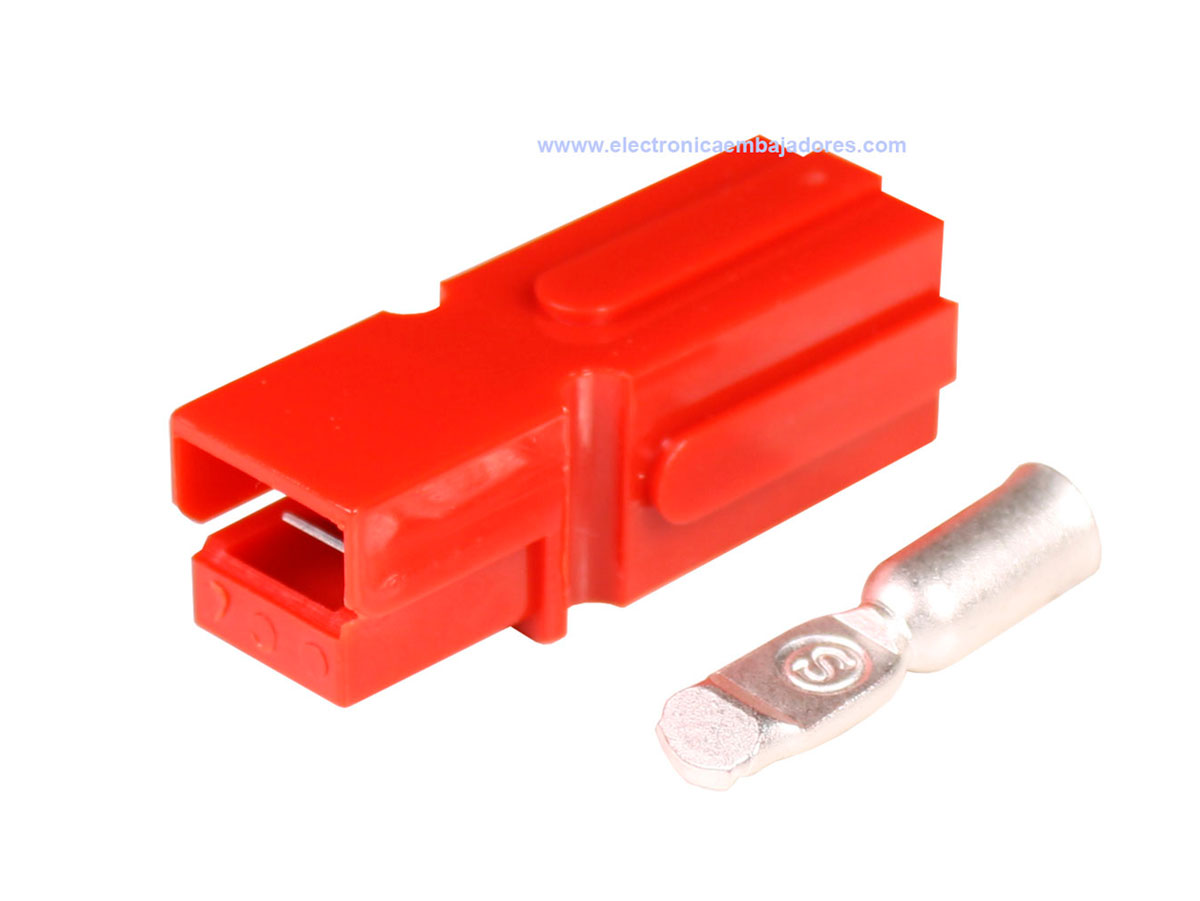 Anderson® Powerpole® PP15-45 Type Connector - Red - AWG10 .. AWG14