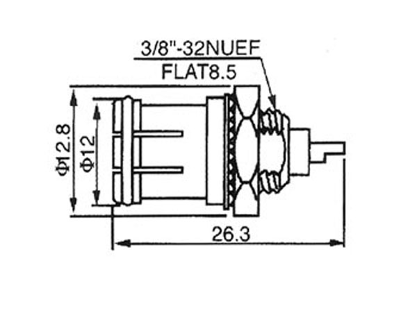 Ficha Antena 75 Ohms Base Rosca 9,5mm Fêmea