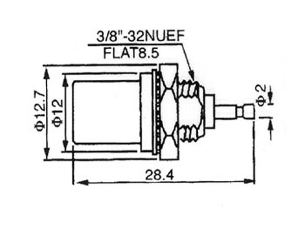 Ficha Antena 75 Ohms Base Rosca 9,5mm Fêmea - CV024