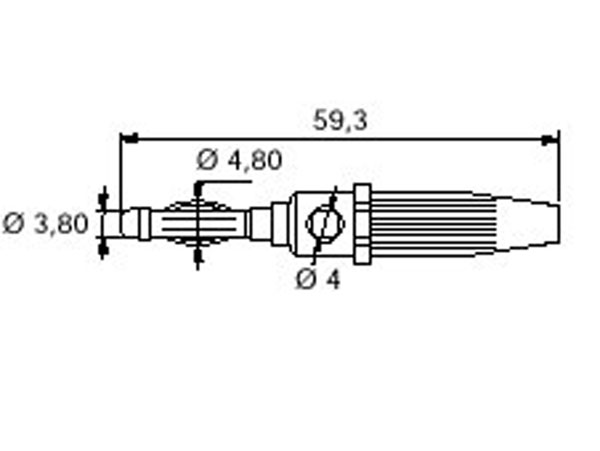 4 mm - Banana Male Plug - Blue - BN62AZ