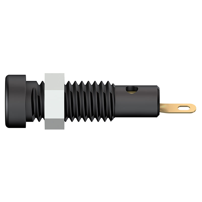 Stäubli LB2-SI - Douille Ø2mm - Noir - 23.0050-21