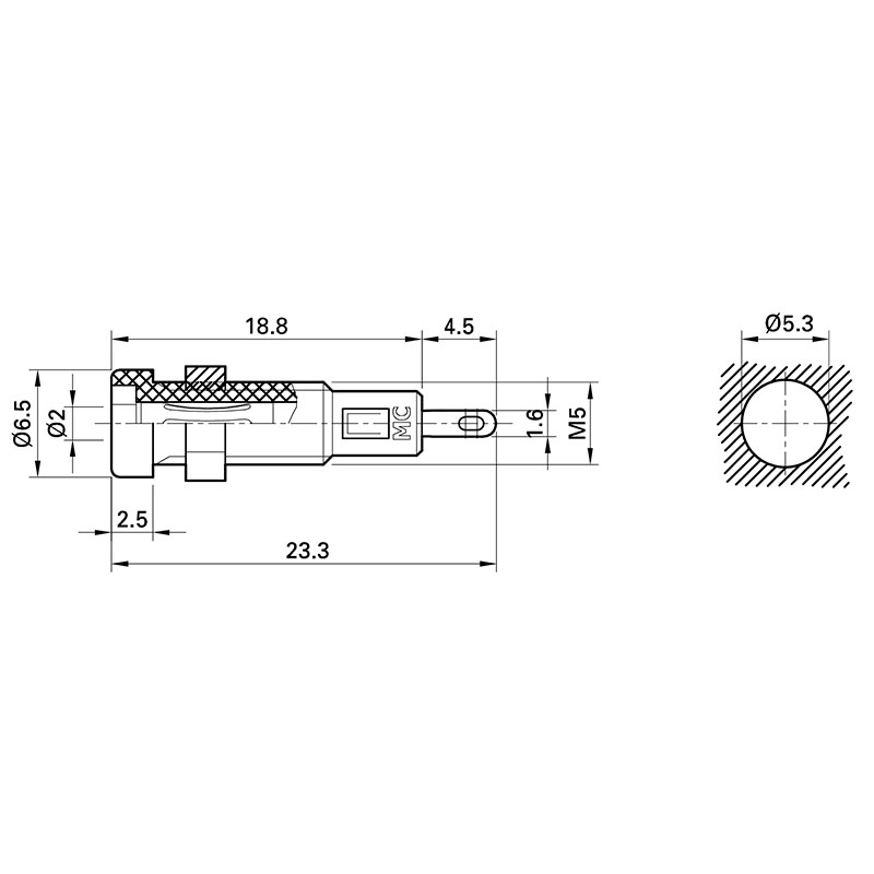 Stäubli LB2-SI - Ø2mm socket - Green - 23.0050-25