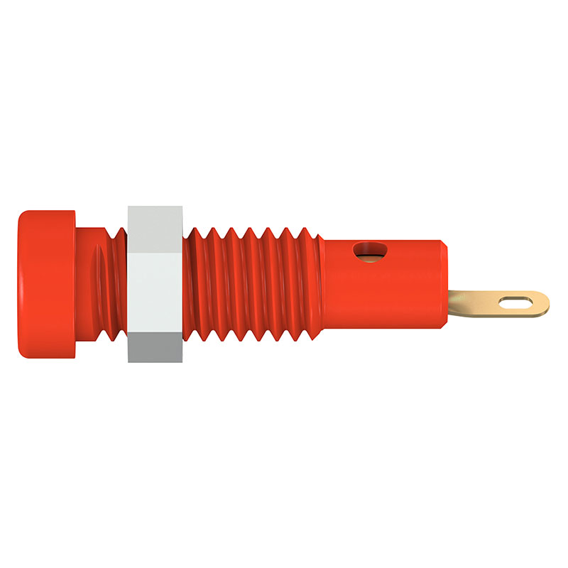 Stäubli LB2-SI - Douille Ø2mm - Rouge - 23.0050-22
