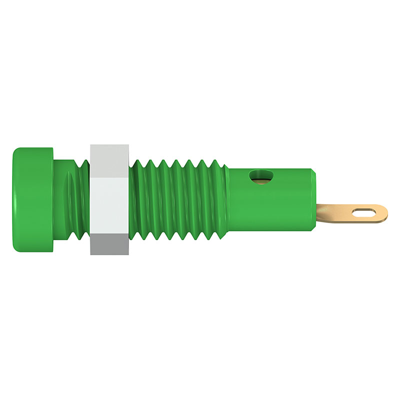 Stäubli LB2-SI - Ø2mm socket - Green - 23.0050-25