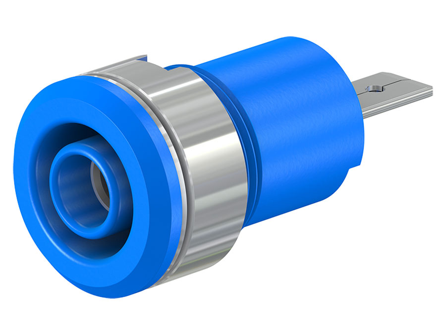 Stäubli SLB4-F/A - Hembrilla 4 mm Seguridad - Azul - 23.3070-23