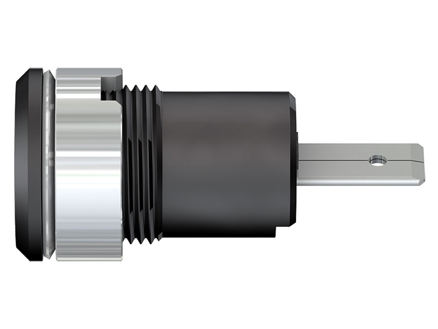 Stäubli SLB4-F/A - Fiche Banane Chassis Femelle 4 mm Sécurité Noire - 23.3070-21