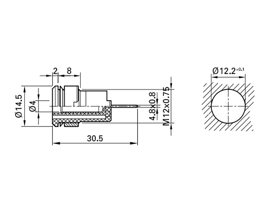Stäubli SLB4-F/A - Fiche Banane Chassis Femelle 4 mm Sécurité Rouge - 23.3070-22