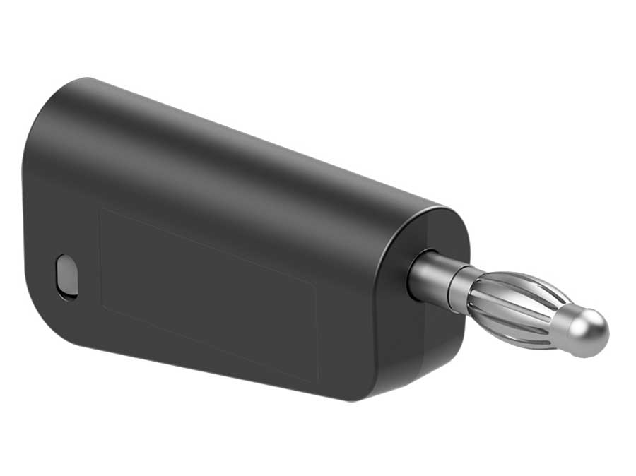Stäubli LM-4N-30 - 4mm Stackable Banana Plug - 1.0mm² Cable - Black - 64.1040-21