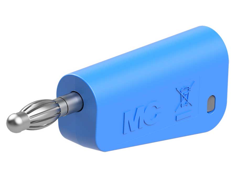 Stäubli LM-4N-30 - Banane Macho Empilable 4mm - Câble 1.0 mm² - Bleu - 64.1040-23