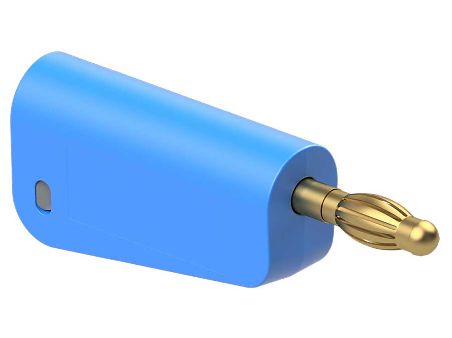Stäubli LM-4A-30 - Banana Macho Apilable de 4mm - Cable 1.0 mm² - Azul - 64.1041-23