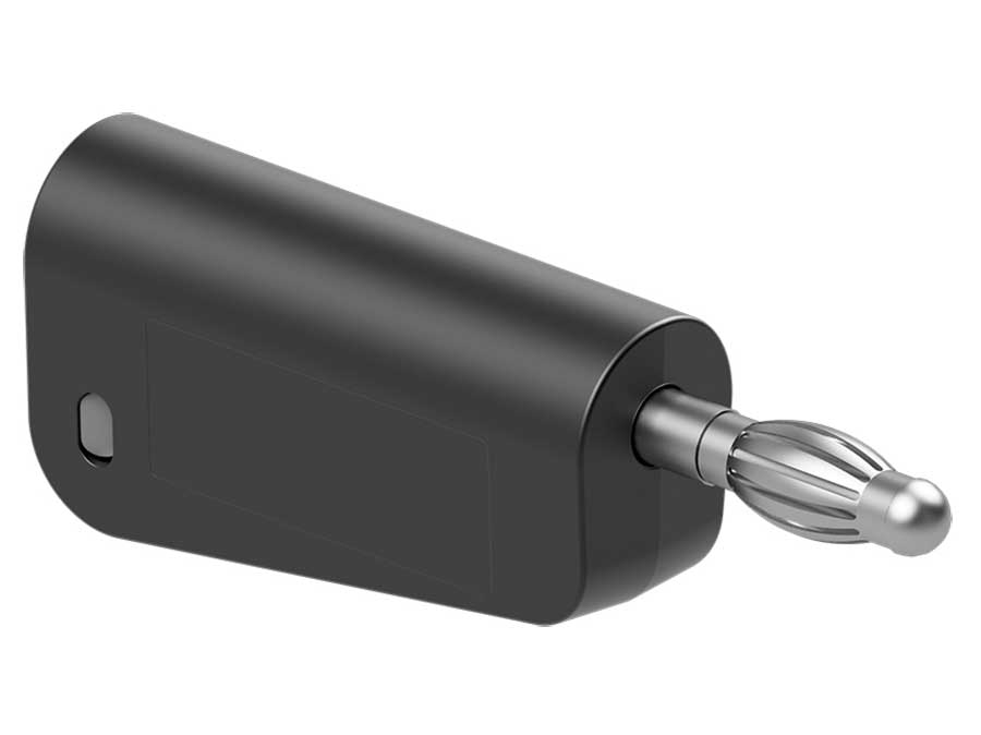 Stäubli LM-4N-39 - 4mm Stackable Banana Plug - 2.5mm² Cable - Black - 64.1044-21