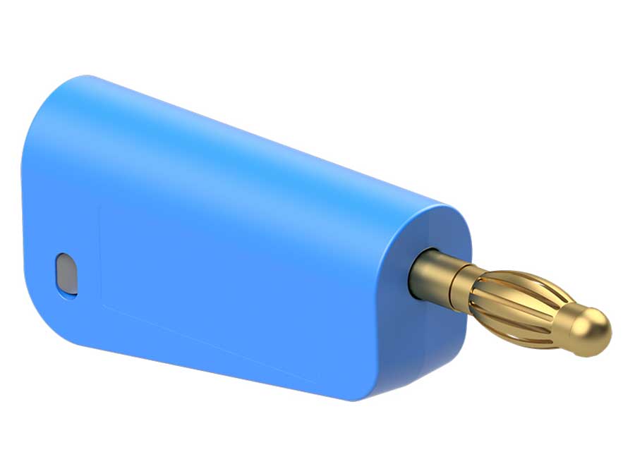 Stäubli LM-4A-39 - Banana Macho Apilable de 4mm - Cable 2,5 mm² - Azul - 64.1045-23