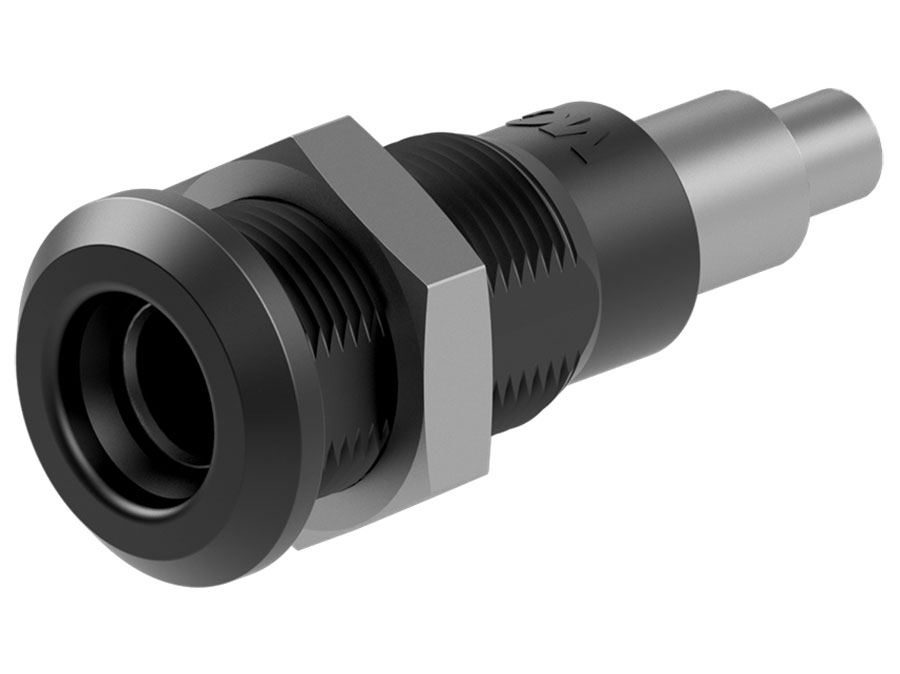 Stäubli LB4H-IE/N - Hembrilla 4 mm - Negra - 64.3042-21