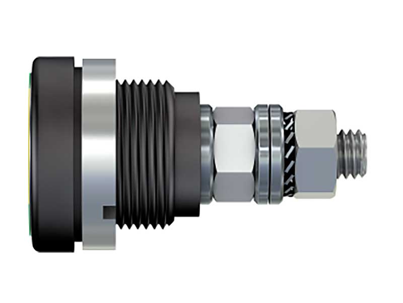 Stäubli POAG-ID6 - Ø6MM Chassis Equipotential Socket - Yellow-Green - 14.0007