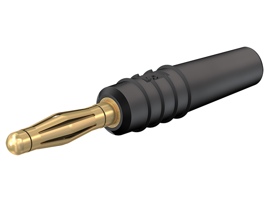 Stäubli SLS205-L - Banana Macho Ø2mm - Negro - 22.2618-21