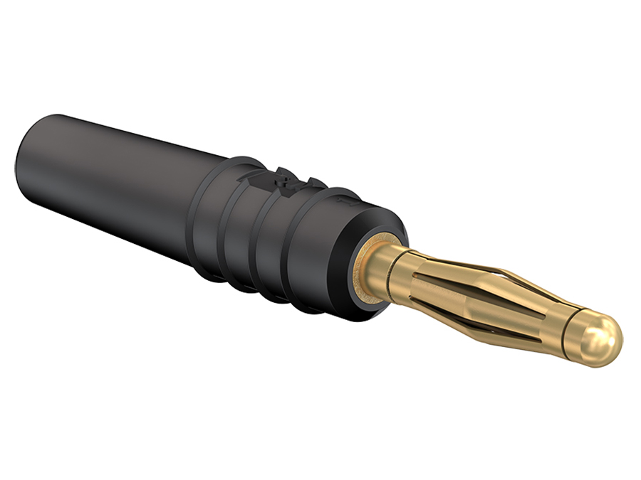 Stäubli SLS205-L - Plugue Banana Ø2mm - Preto - 22.2618-21