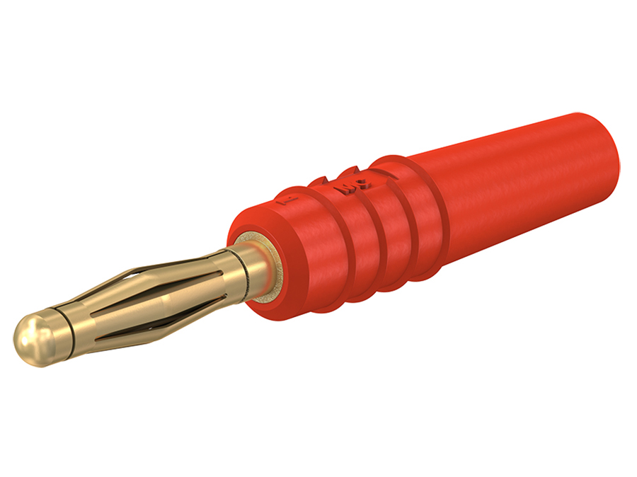 Stäubli SLS205-L - Banana Macho Ø2mm - Roja - 22.2618-22