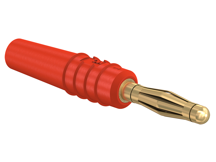 Stäubli SLS205-L - Plugue Banana Ø2mm - Vermelho - 22.2618-22