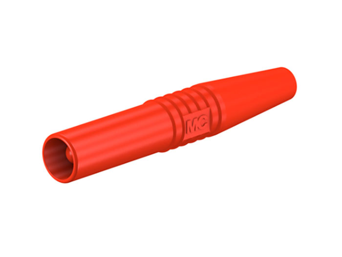 Stäubli SLS425-SL/N - Banana Macho de 4 mm de Seguridad - Rojo - 22-2665-22