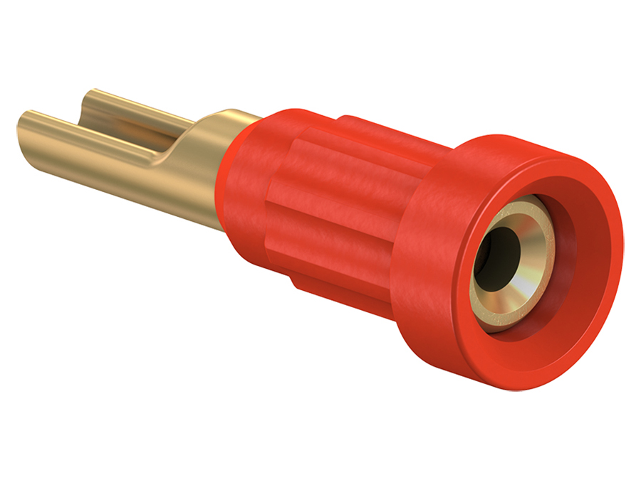 Stäubli EB1 - Soquete Ø1mm - Vermelho - 23.1010-22