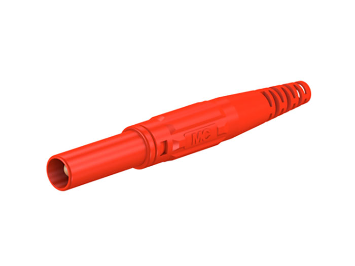 Stäubli XL-410 - 4 mm Male Safety Banana - Red - 66.9196-22