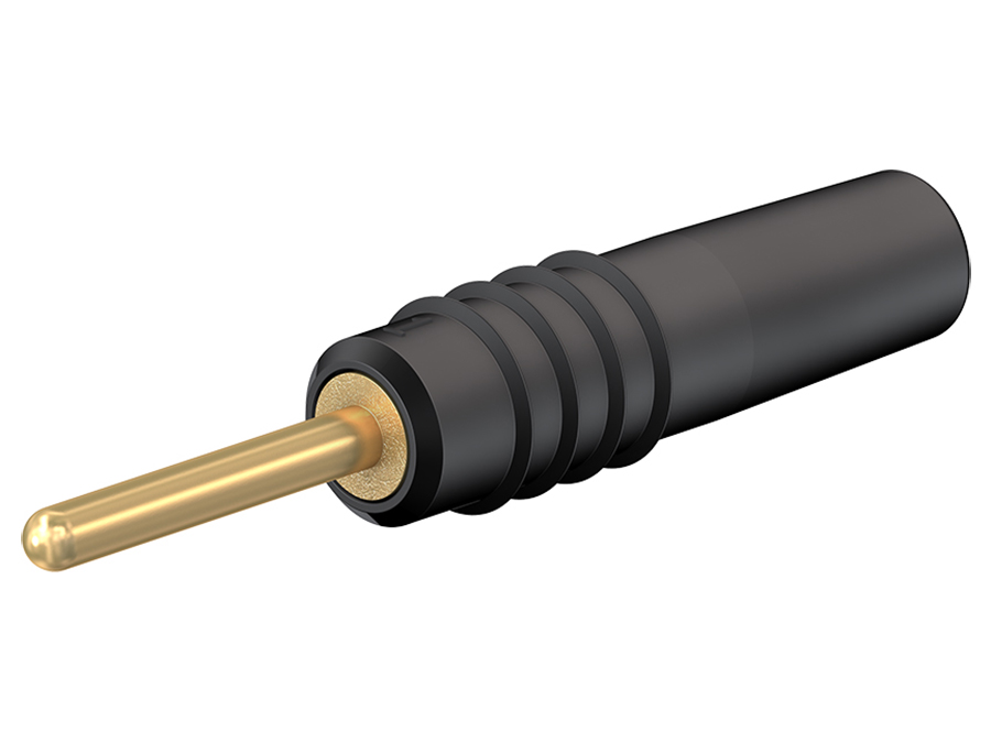 Stäubli SLS1-S - Banana macho Ø1MM Negra - 22.2602-21