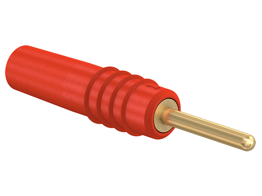 Stäubli SLS1-S - Banana macho Ø1MM Vermelho - 22.2602-22