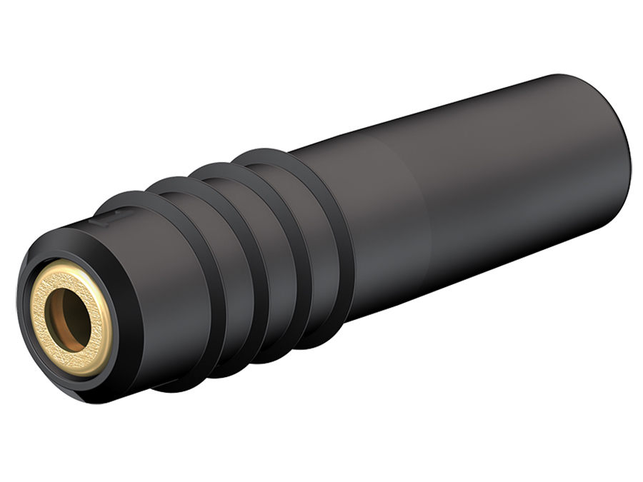 Stäubli SLS1-S - Banana hembra aérea Ø1MM - Negra - 22.2603-21