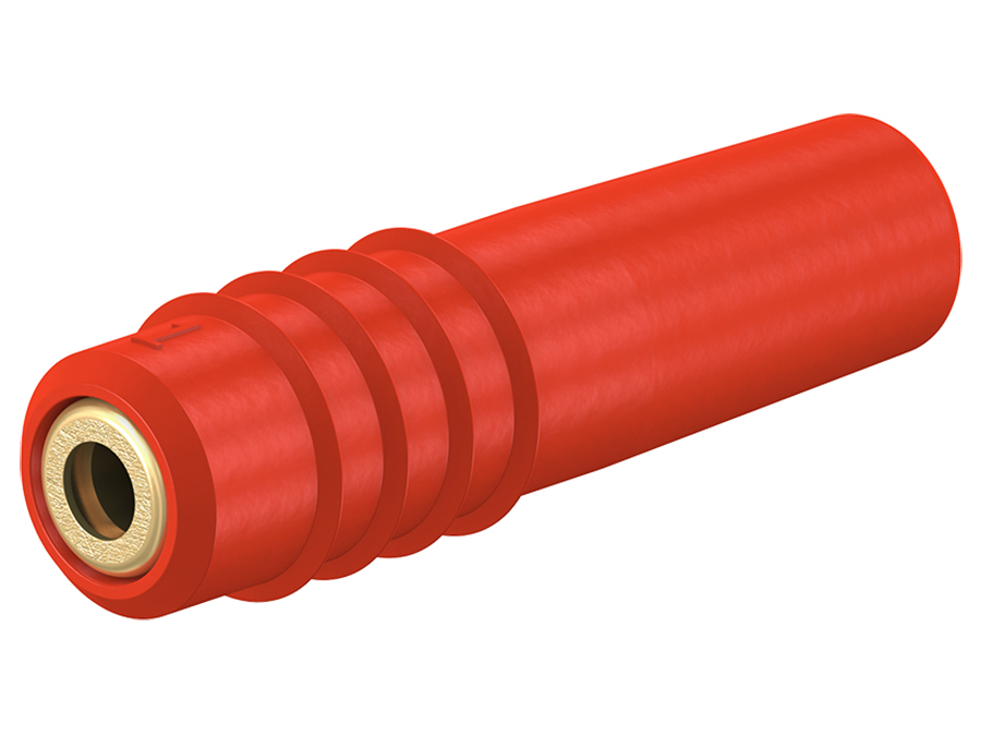 Stäubli SLS1-S - Banana hembra aérea Ø1MM - Roja - 22.2603-21