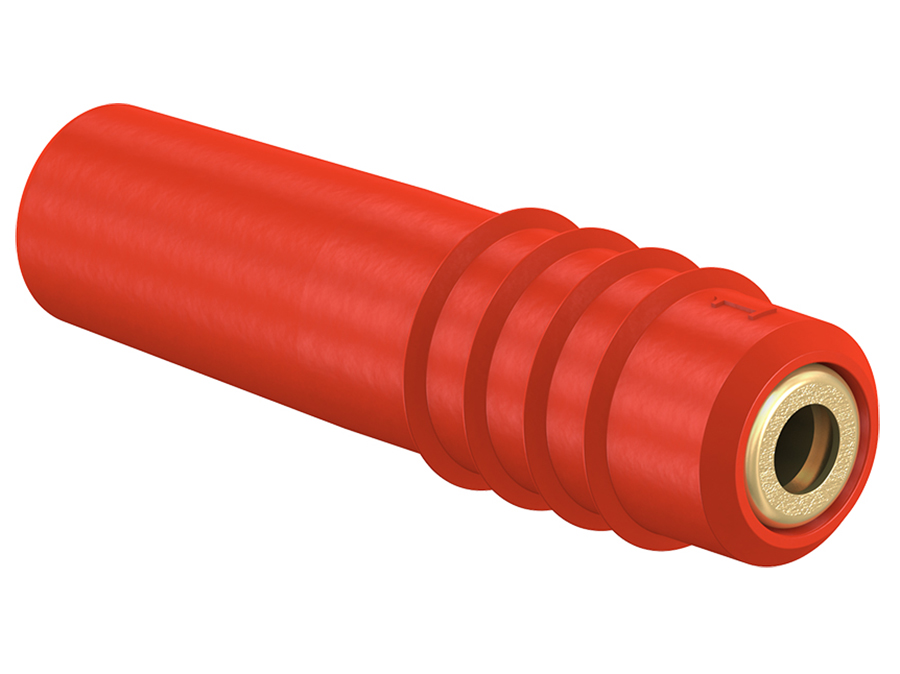 Stäubli SLS1-S - Banana Fêmea Aérea Ø1MM - Vermelho - 22.2603-21