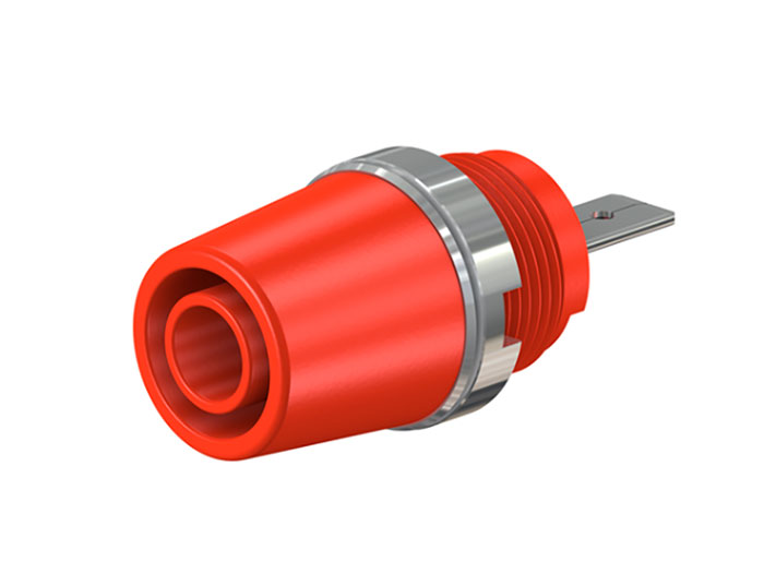 Stäubli SAB4-F/A - Hembrilla de 4 mm de Seguridad - Rojo - 23.3110-22