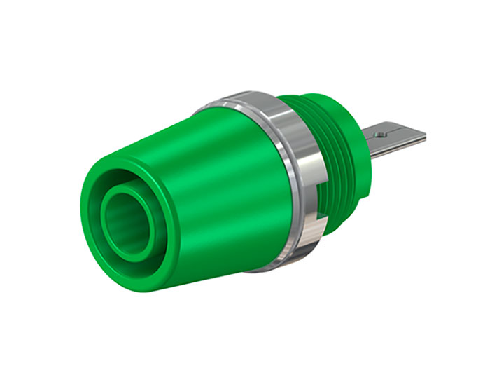 Stäubli SAB4-F/A - Hembrilla de 4 mm de Seguridad - Verde - 23.3110-25