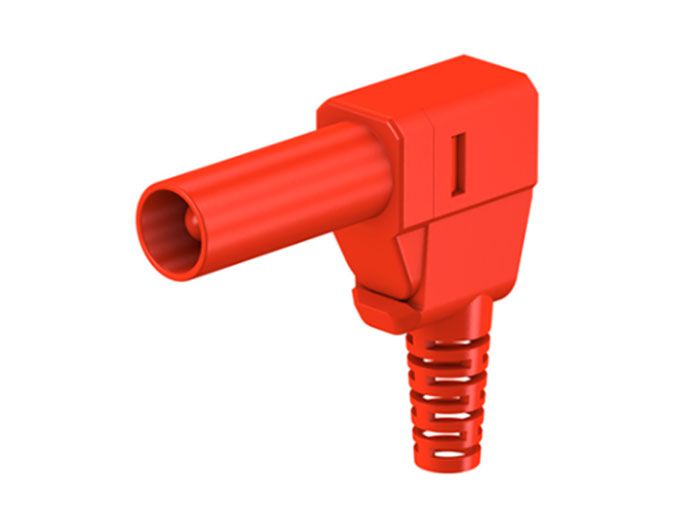 Stäubli SLS425-SW - Banana Acodada de 4 mm de Seguridad - Rojo - 22.2667-22